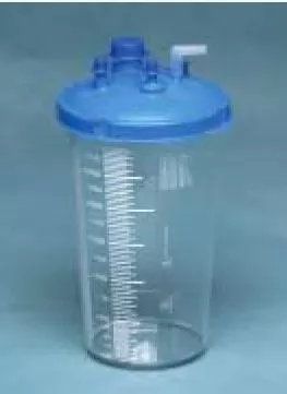 Cardinal Suction Canister Medi-Vac Guardian PPV 3000 mL Shut-Off Valve / Locking Lid - M-478794-3702 | Case of 40