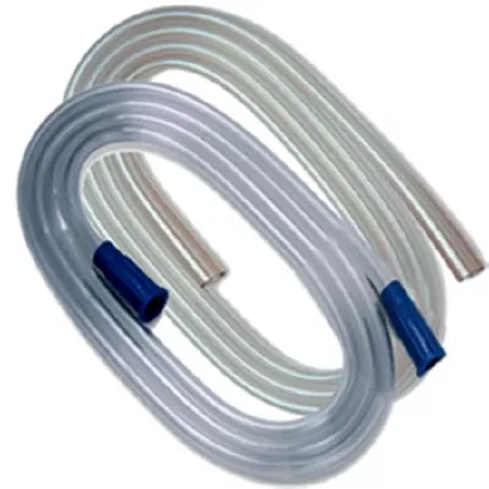 Cardinal Suction Connector Tubing Argyle 20 Foot Length 0.281 Inch ID Sterile Female Molded Connector Clear NonConductive PVC - M-161245-4772 | Case of 10