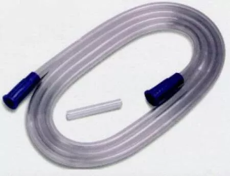 Cardinal Suction Connector Tubing Argyle 6 Foot Length 0.281 Inch ID Sterile Universal Molded Connector Clear NonConductive PVC - M-161330-1712 | Case of 50