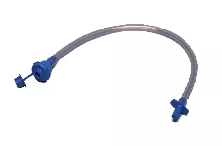 Cardinal Tandem Connector Tubing Flex Advantage 20 Inch Length 8 mm ID One-Way Valve Connector Gray - M-295139-1171 | Case of 30