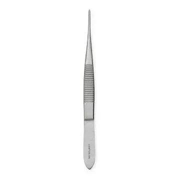 Centurion Medical Products Forcep Tissue Iris 4-1/4" Straight 1x2 Teeth SS/Stn Disp 20/Ca