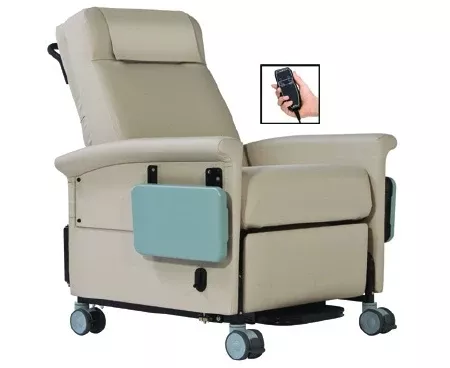 Champion Manufacturing Bariatric Transport Power Recliner Ascent XL 66P Series Bonnie Blue 4 Inch Twin Wheel Casters - M-1009259-4447 | Each