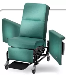 Champion Manufacturing Standard Transport Manual Recliner 85 Series Colonial Blue 5 Inch Caster - M-696972-4749 | Each