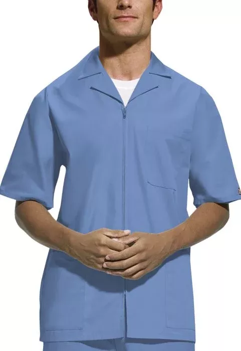 Cherokee Workwear Jacket Scrub 65% Polyester / 35% Cotton Mens Ceil XL 2Pckt Ea