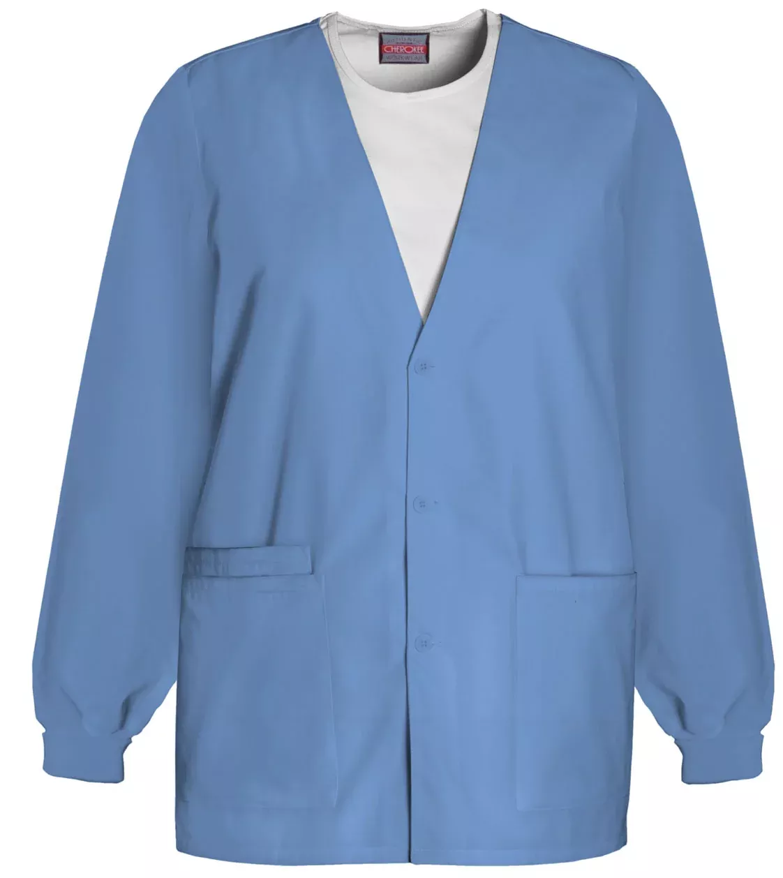 Cherokee Workwear Jacket Scrub Cherokee Womens Red X-Small Ea