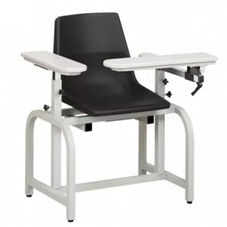 Clinton Industries Blood Drawing Chair Lab Series ClintonClean 1 Adjustable Flip Up Armrest Black - M-975464-4244 | Each
