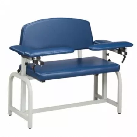 Clinton Industries Blood Drawing Chair Lab X Series Extra Wide Double Adjustable Flip Up Armrests Desert Tan - M-962525-3340 | Each