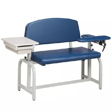 Clinton Industries Blood Drawing Chair Lab X Series Padded Flip Up Arm Black - M-957164-3371 | Each