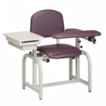 Clinton Industries Blood Drawing Chair with Drawer Lab X Series Single Adjustable Flip Up Armrest Desert Tan - M-949148-4103 | Each