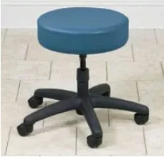 Clinton Industries Exam Stool Value Series Backrest Pneumatic Height Adjustment, High Height 5 Casters Black - M-670653-2812 | Each