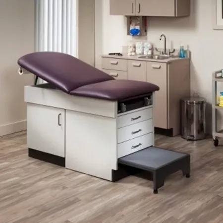 Clinton Industries Family Practice Exam Table with Step Stool Fixed Height 400 lbs. Weight Capacity - M-980275-2487 | Each