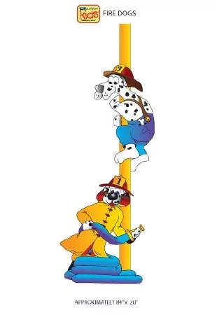 Clinton Industries Fire Dogs Wall Sticker - M-956162-1623 | Each