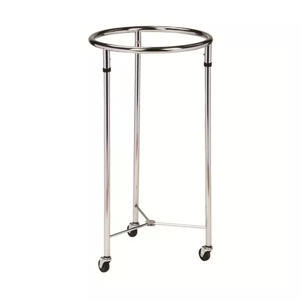 Clinton Industries Hamper Laundry Chrome Plated Steel Round 18x19x35" Silver Ea