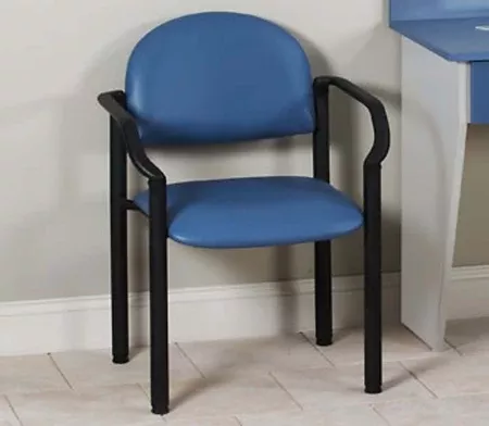 Clinton Industries Side Chair Premium Series Black Fixed Armrests Vinyl - M-952440-1764 | Each