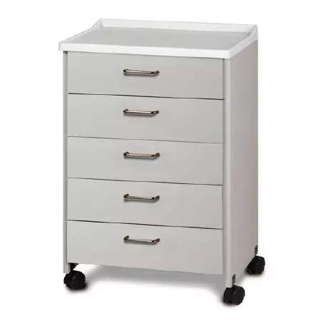 Clinton Industries Treatment Cabinet Mobile Laminate 5 Drawers 1 Shelf - M-1084199-3258 | Each