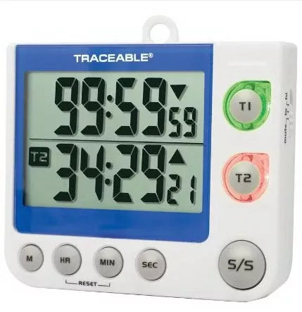 Cole-Parmer Inst. Electronic Alarm Timer 2 Channel Traceable 100 Hours LED Display - M-949286-2690 | Each