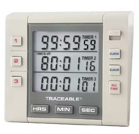 Cole-Parmer Inst. Electronic Alarm Timer 3 Channel Traceable 100 Hours Digital Display - M-897969-2250 | Each