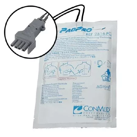 Conmed Electrode Adult, Radiotransparent, 6 X 4.25 Inch Physio Control Medtronic Direct Connect AED - M-518312-1084 | Case of 10