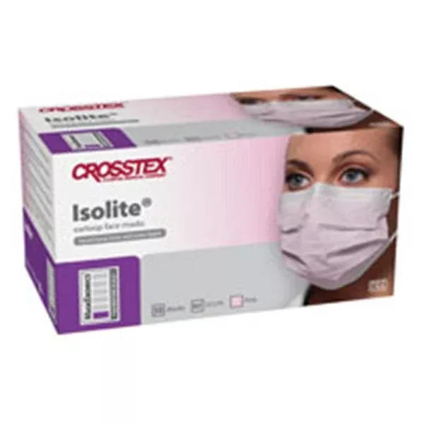 Crosstex International Face Mask Earloop Isolite Pink 50/Bx, 40 BX/CA (GCLPK)