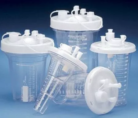 DeRoyal Suction Canister Crystaline 1200 mL Press On Lid - M-973626-4103 | Each