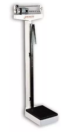 Detecto Scale Column Scale with Height Rod Detecto Balance Beam Display 180 kg Capacity White Analog - M-143892-1683 | Each