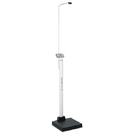 Detecto Scale Column Scale with Height Rod Detecto Digital Display 660 lbs. / 300 kg Capacity Black / White AC Adapter / Battery Operated - M-995857-1706 | Each