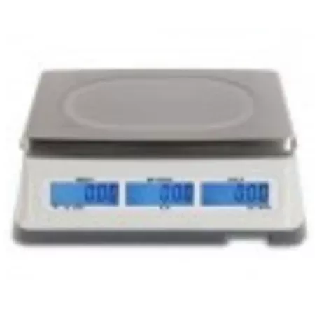 Detecto Scale Food / Lab Scale D Series Digital LCD Display 15 lbs. Capacity Chrome AC Adapter / Battery Operated - M-1074331-2319 | Each