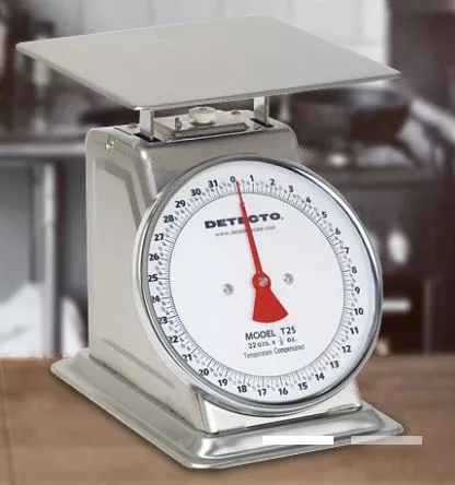 Detecto Scale Food / Lab Scale T Series Dial Display 50 Gram Capacity White Analog - M-1107236-4681 | Each