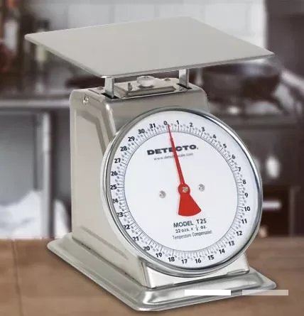 Detecto Scale Food / Lab Scale T Series Dial Display 55 lbs. Capacity White Analog - M-1110024-1730 | Each