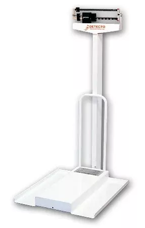 Detecto Scale Wheelchair Scale Detecto Balance Beam Display 350 lbs. Capacity White Analog - M-174432-4284 | Each