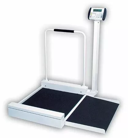 Detecto Scale Wheelchair Scale Detecto Digital Display 400 lbs. Capacity Black / White Battery Operated - M-245678-1833 | Each