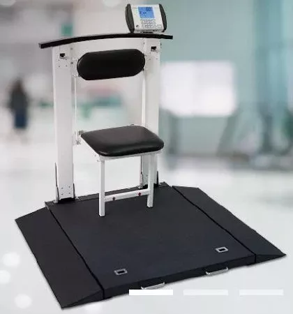 Detecto Scale Wheelchair Scale Detecto Digital LCD Display 1000 lbs. / 474 kg Capacity AC Adapter / Battery Operated - M-670537-4174 | Each