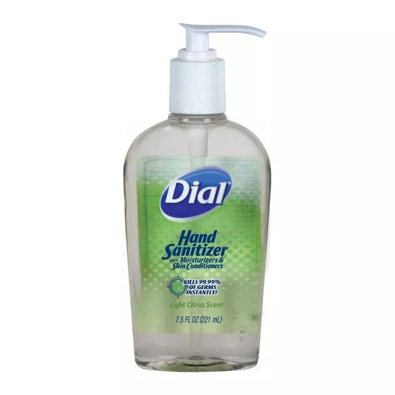 Dial oration Hand Sanitizer Gel Dial Instant 16 oz Fragrance Free 8/Ca