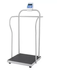 Doran Scales Column Scale with Handrail Digital Display 800 lbs. Capacity Black / Gray AC Adapter / Battery Operated - M-851800-1134 | Each