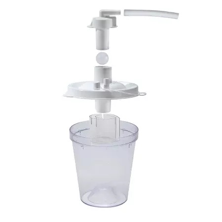 Drive Medical Vacuum Bottle Vacu-Aide QSU 800 mL Float Valve Shut-Off Lid - M-829961-2550 | Each
