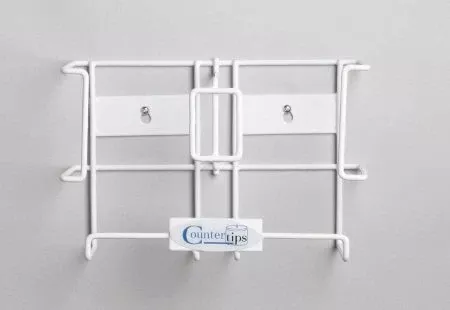 Dukal Glove Box Holder Countertips Horizontal or Vertical Mounted 2-Box Capacity White 7-1/2 X 11-3/4 Inch Coated Wire - M-563492-1198 | Each