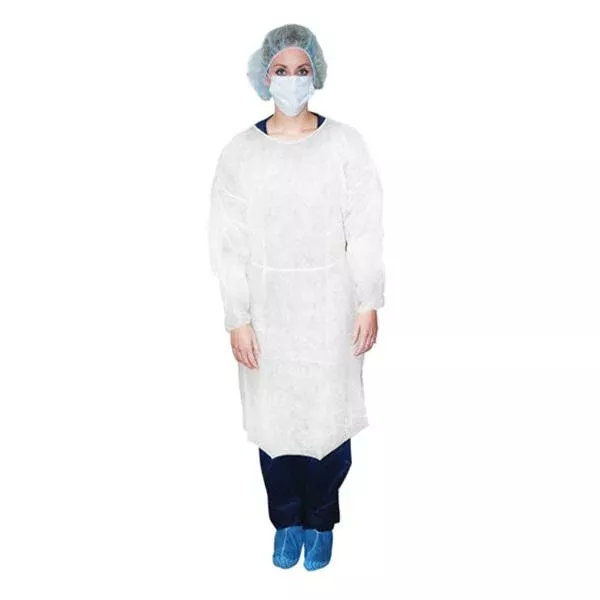 Dukal oration Gown Isolation Blue Elastic Cuff 50/CA (301WH)