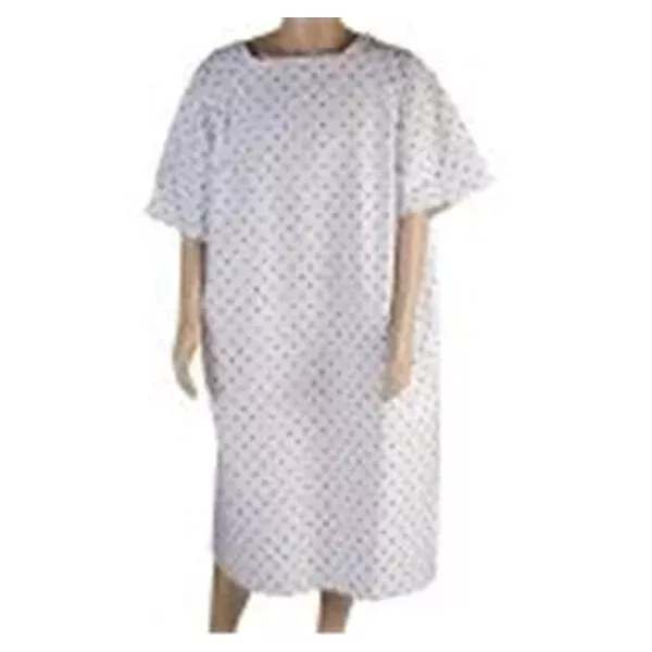 Duro-Med Industries Gown Convalescent Poly/Ctn 1Sz Unsx SnwFlk NS Adlt EA