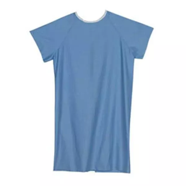 Duro-Med Industries Gown Patient Polyester / Cotton Blend One Size Unisex Blu Adlt Ea, 12 EA/DZ (532-8035-0100)