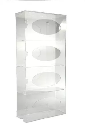 Dynamic Diagnostics Glove Box Holder Horizontal or Vertical Mounted 4-Box Capacity Clear 4.125 X 10.125 X 21.25 Inch Acrylic - M-885600-2704 | Each