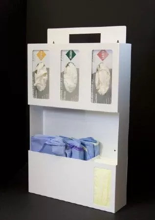 Dynamic Diagnostics Hygiene Dispensing Station Dynamic Diagnostics Wall Mount White Powder-Coated Steel - M-866379-3129 | Each