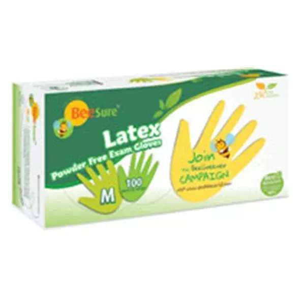 EcoBee Gloves Exam BeeSure Powder-Free Latex Large 100/Bx, 10 BX/CA (2818)
