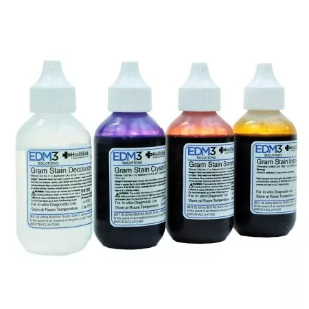 EDM 3 LLC Gram Stain Kit 4 X 2 oz. - M-439346-3200 | ST/4