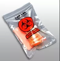 Elkay Plastics Specimen Transport Bag with Document Pouch Lab-Loc 9 X 12 Inch LDPE Zip Closure Biohazard Symbol / Storage Instructions NonSterile - M-978559-1179 | Case of 1000