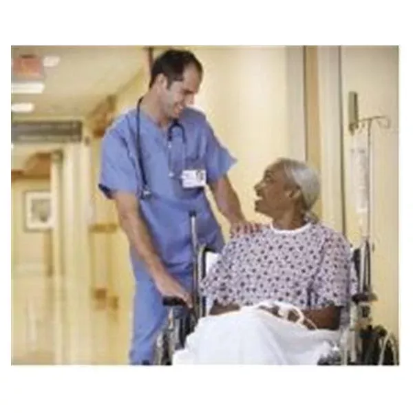 Encompass Group Gown Patient Poly/Ctn 68x48 Unsx Blu/Muv Atlnts Adlt Ea