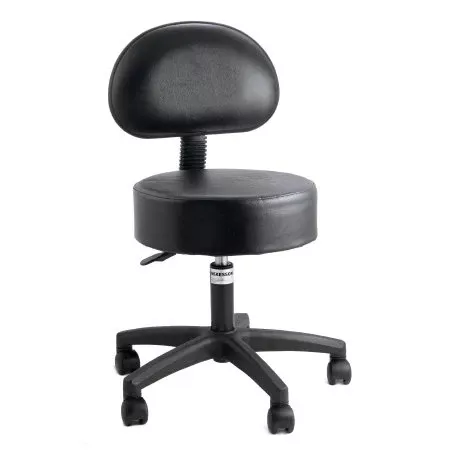 Exam Stool McKesson Backrest Pneumatic Height Adjustment 5 Casters Black - M-1115771-1893 | Each