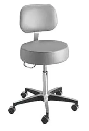 Exam Stool McKesson Backrest Pneumatic Height Adjustment 5 Casters Black - M-407058-4109 | Each