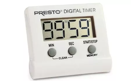 Fabrication Enterprises Electronic Alarm Timer Clip on, Magnetic Back, Freestand Presto 100 Minutes LCD Display - M-1053672-4869 | Each