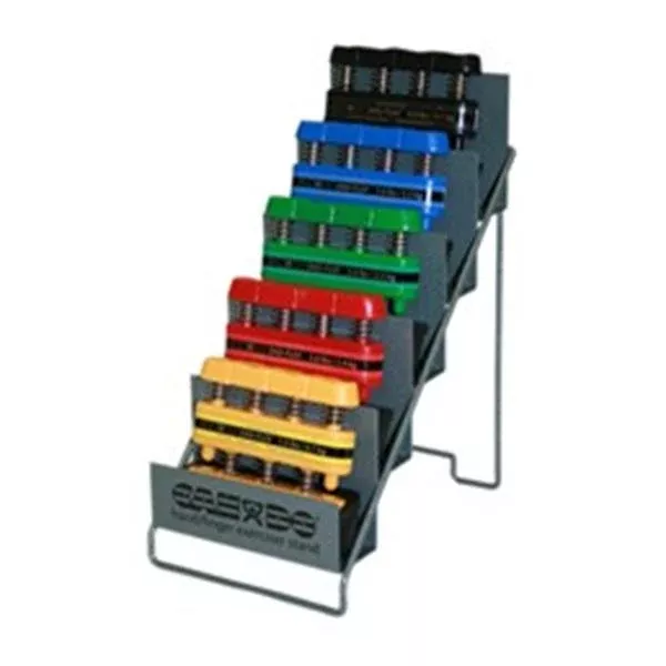 Fabrication Enterprises Exerciser Flexion Cnd DgFlx 5Pc St Yw/Rd/Grn/Bl/Blk W/ Mtl Rck Ea