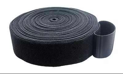 Fabrication Enterprises Fastener Hook/Loop Material Wvn/Wb Bck 2Sd Black 1-1/2"x10yds Ea